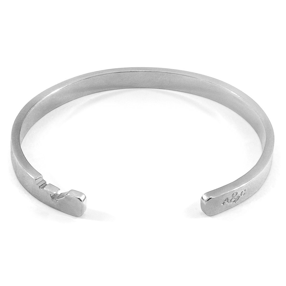 Axton Anchor Cutout Wayfarer Silver Bangle