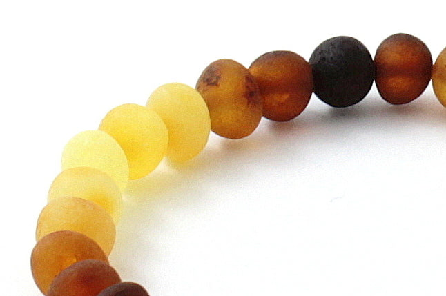 Raw Baltic Amber Stretch Bracelet for Adults